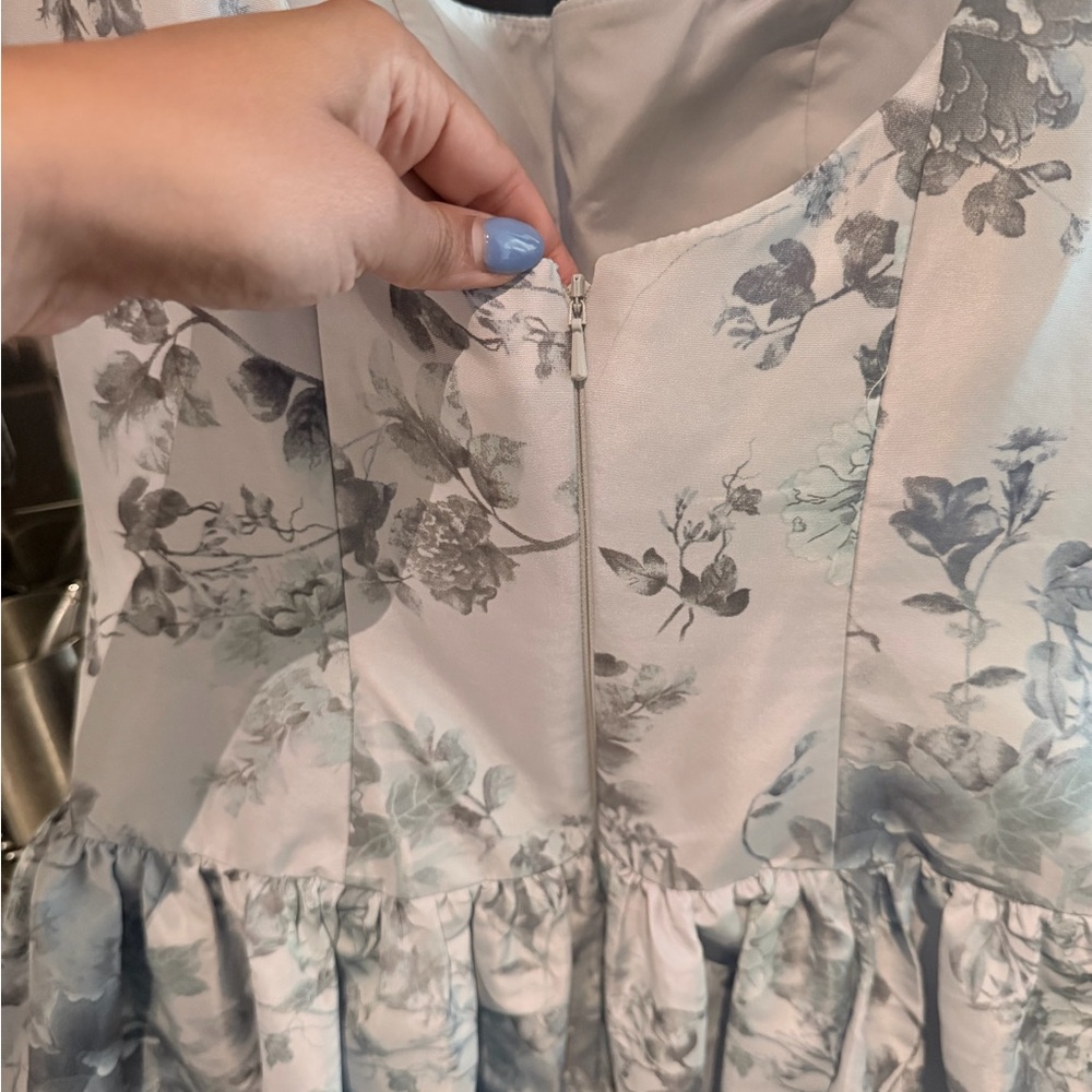 Jenny Yoo Blue Floral Gown - Picture 5 of 7